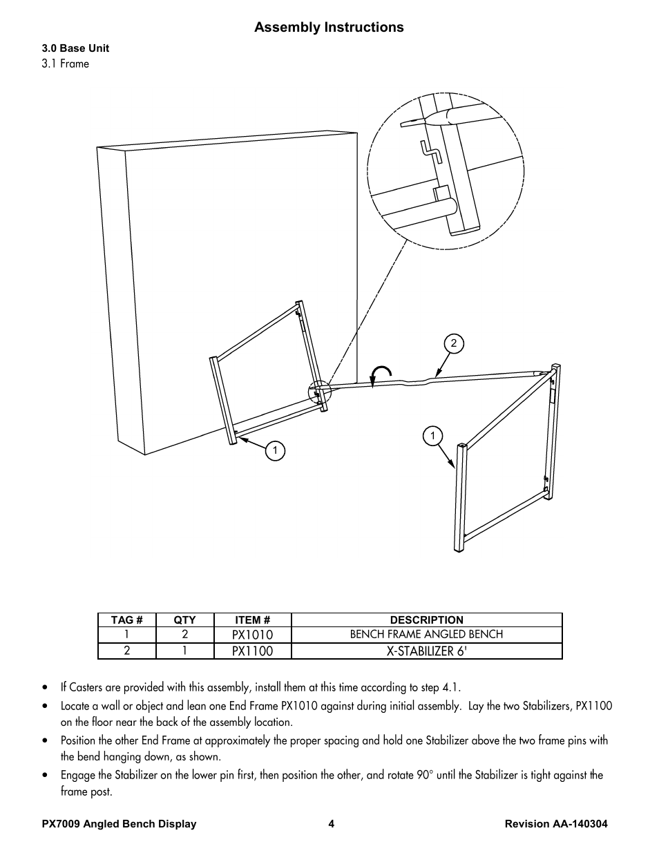 Assembly instructions | Poly-Tex PX7009 User Manual | Page 4 / 10