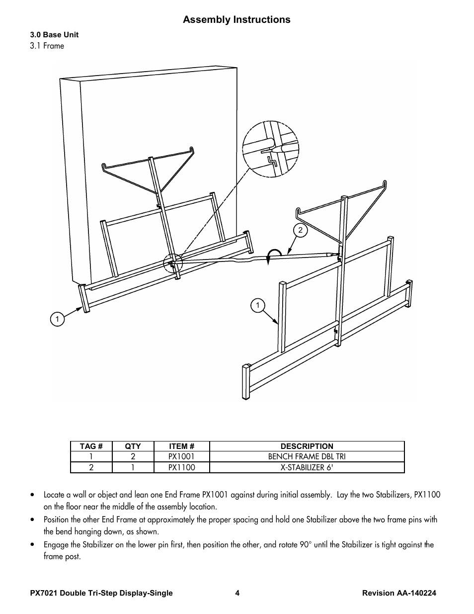 Assembly instructions | Poly-Tex PX7021 User Manual | Page 4 / 10