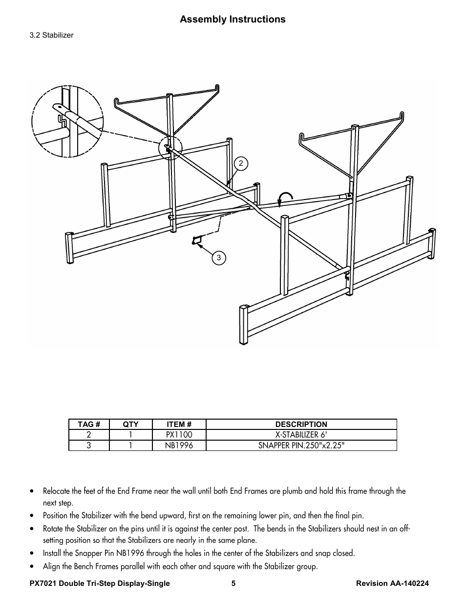 Assembly instructions | Poly-Tex PX7021 User Manual | Page 5 / 10