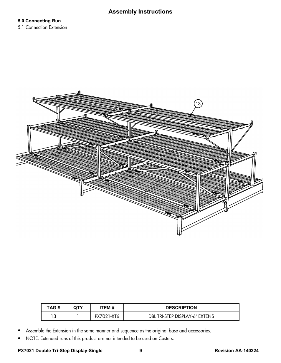 Assembly instructions | Poly-Tex PX7021 User Manual | Page 9 / 10