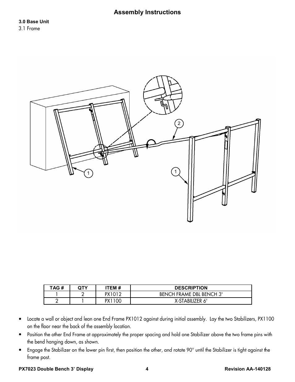 Assembly instructions | Poly-Tex PX7023 User Manual | Page 4 / 10