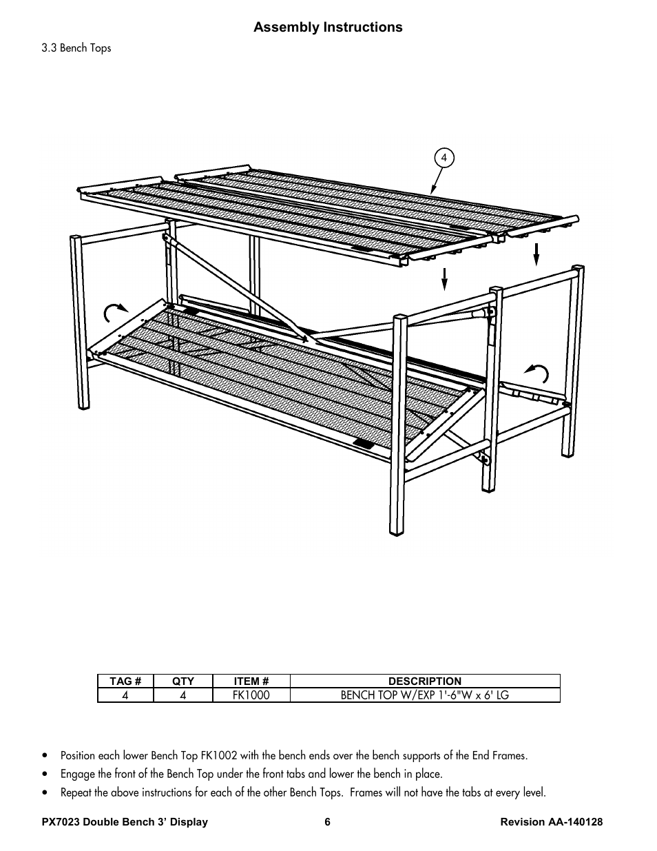 Assembly instructions | Poly-Tex PX7023 User Manual | Page 6 / 10