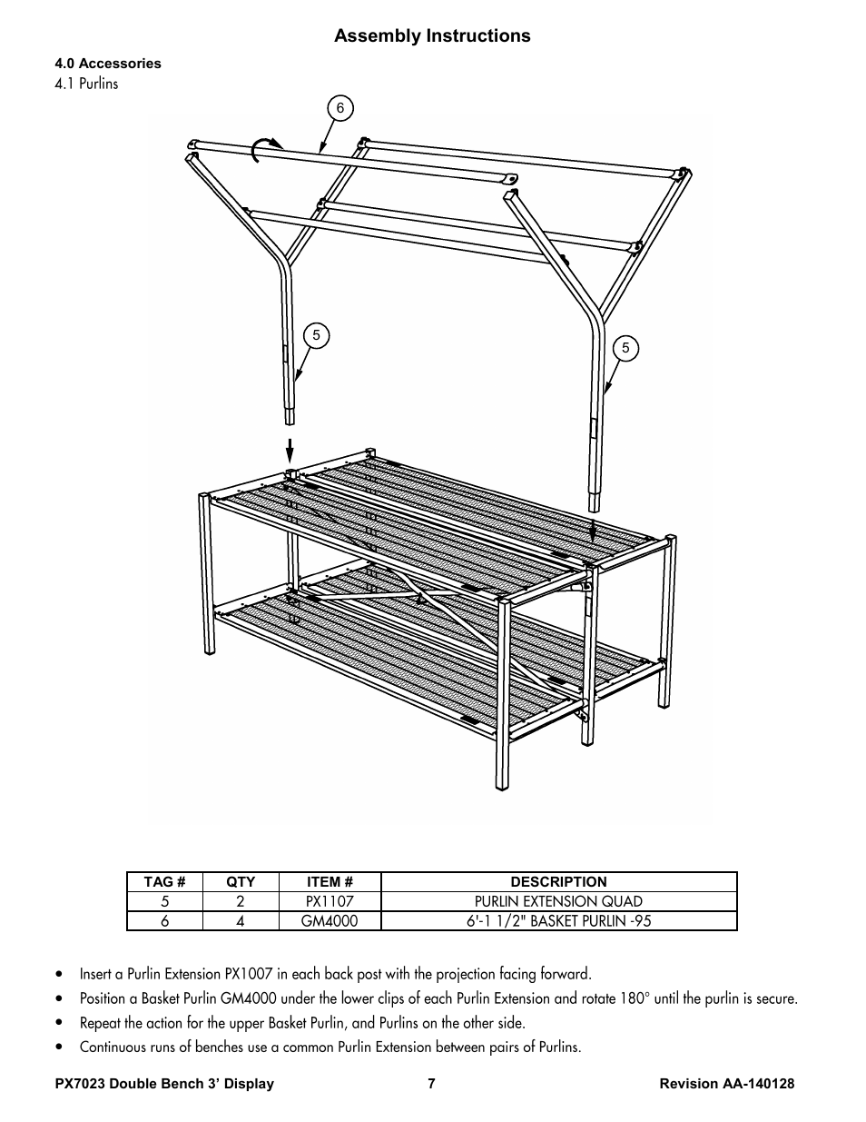 Assembly instructions | Poly-Tex PX7023 User Manual | Page 7 / 10