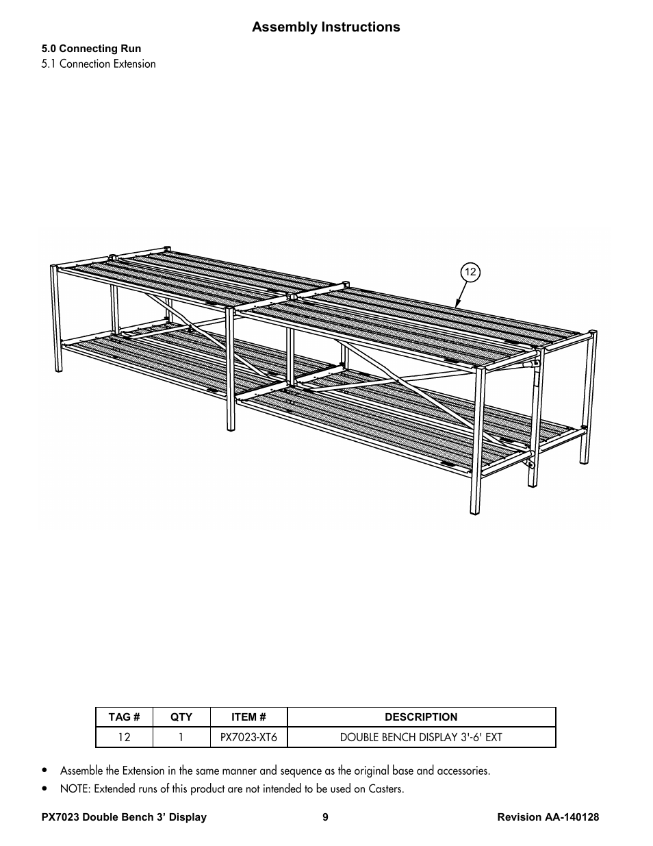 Assembly instructions | Poly-Tex PX7023 User Manual | Page 9 / 10