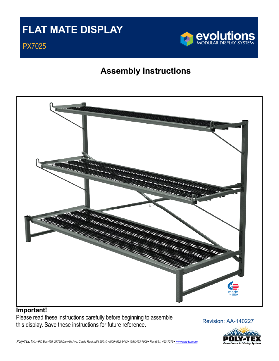 Poly-Tex PX7025 User Manual | 11 pages