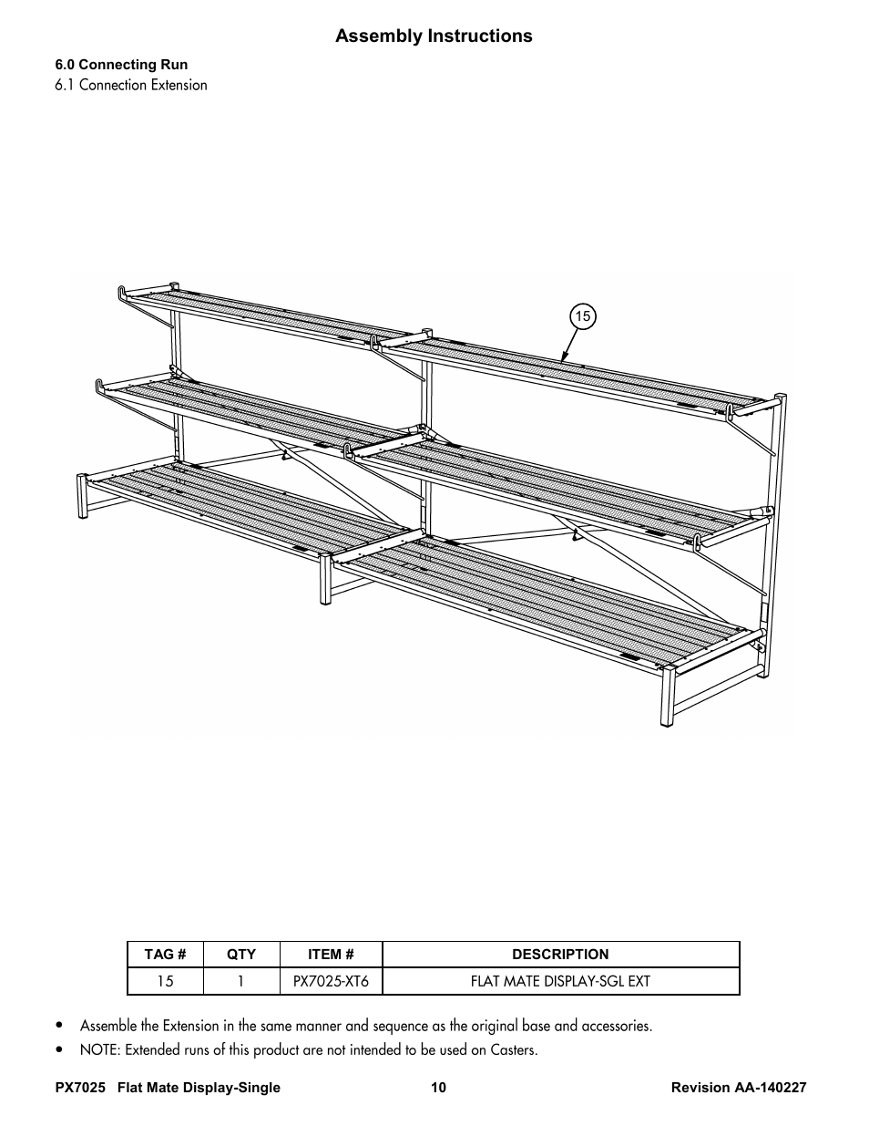 Assembly instructions | Poly-Tex PX7025 User Manual | Page 10 / 11