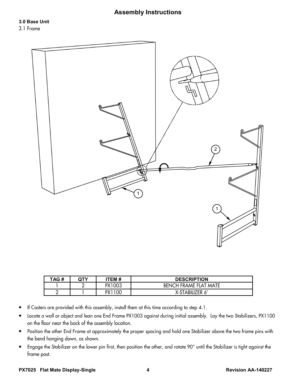 Assembly instructions | Poly-Tex PX7025 User Manual | Page 4 / 11