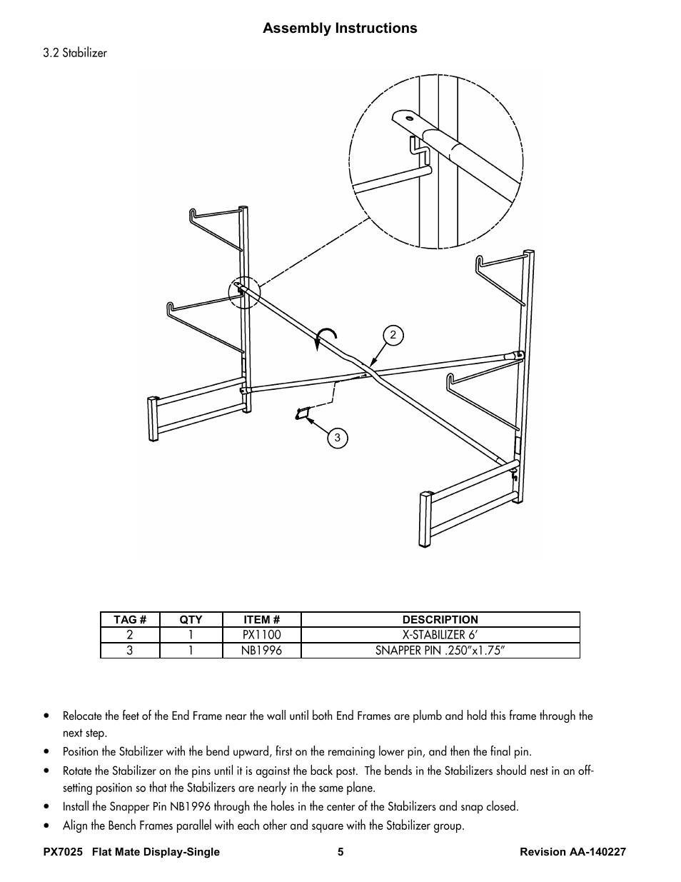 Assembly instructions | Poly-Tex PX7025 User Manual | Page 5 / 11