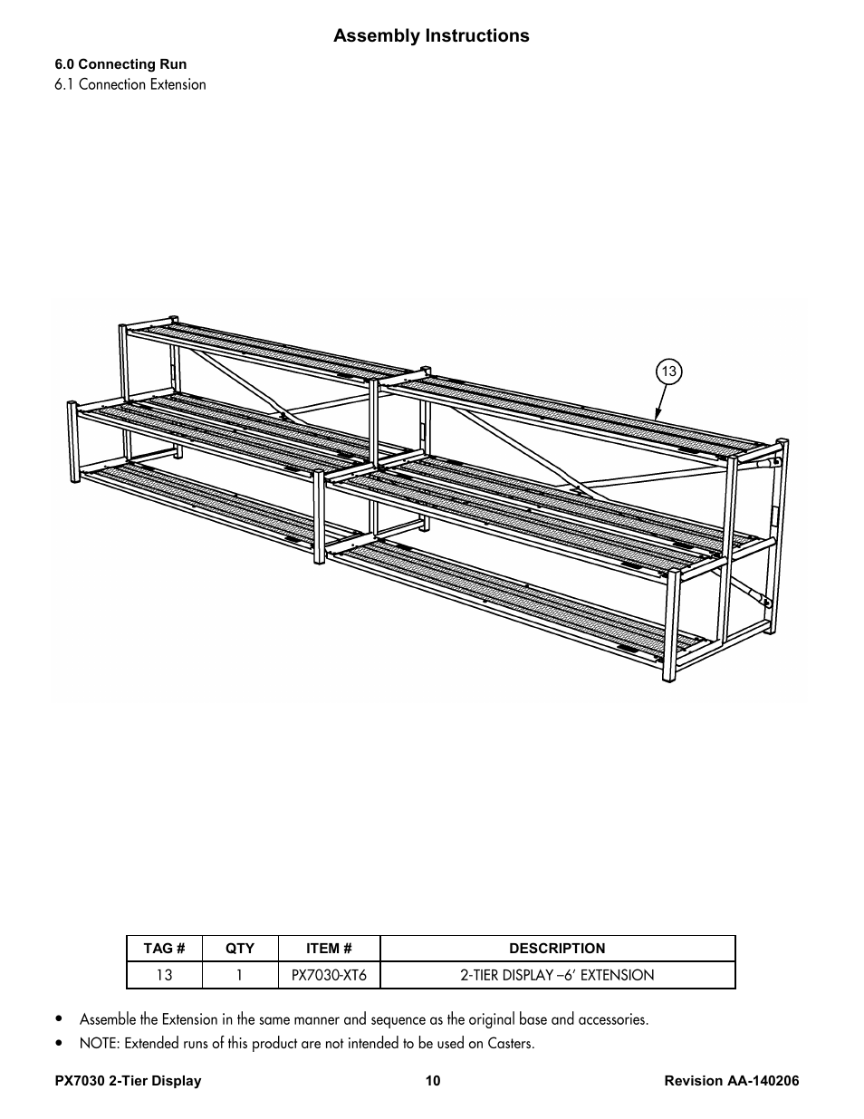 Assembly instructions | Poly-Tex PX7030 User Manual | Page 10 / 11