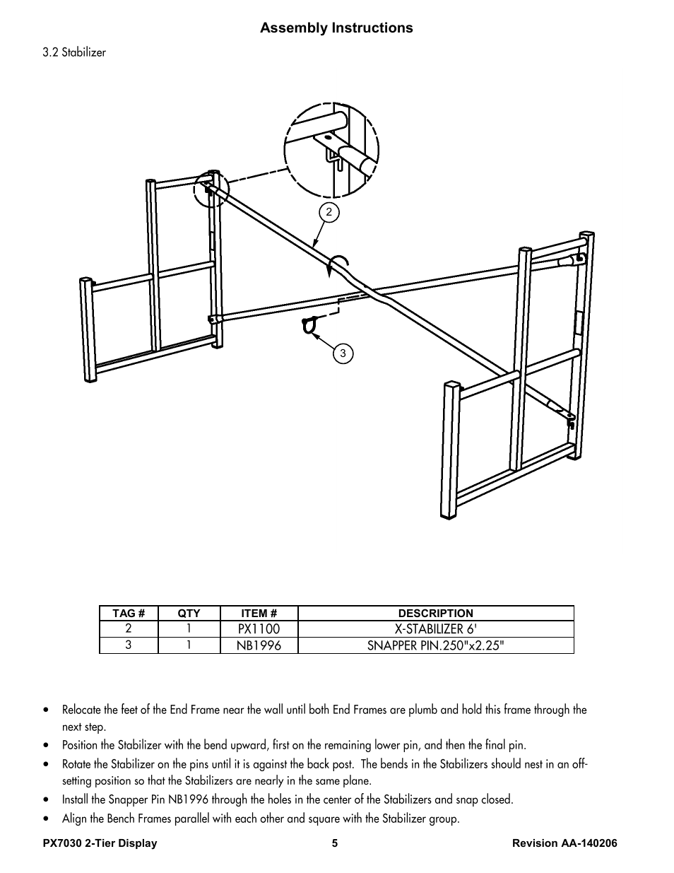 Assembly instructions | Poly-Tex PX7030 User Manual | Page 5 / 11