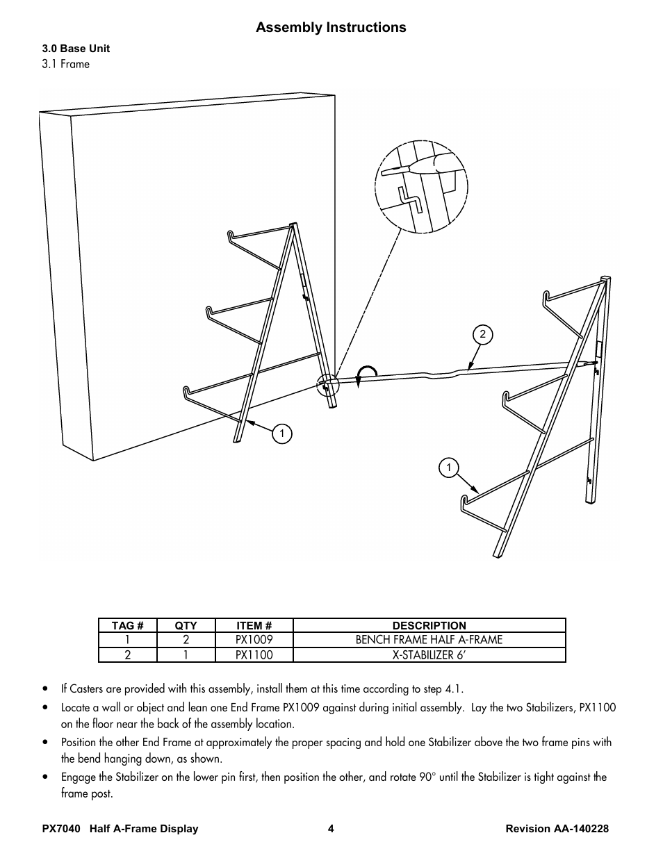 Assembly instructions | Poly-Tex PX7040 User Manual | Page 4 / 10