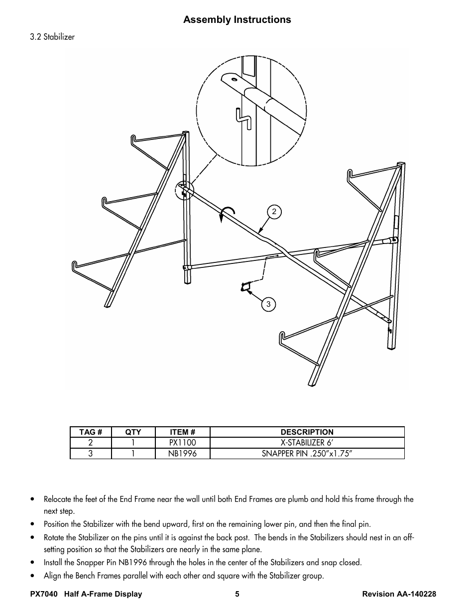 Assembly instructions | Poly-Tex PX7040 User Manual | Page 5 / 10