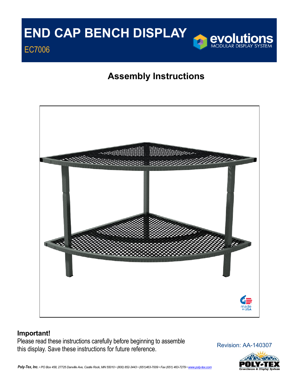 Poly-Tex EC7006 User Manual | 8 pages