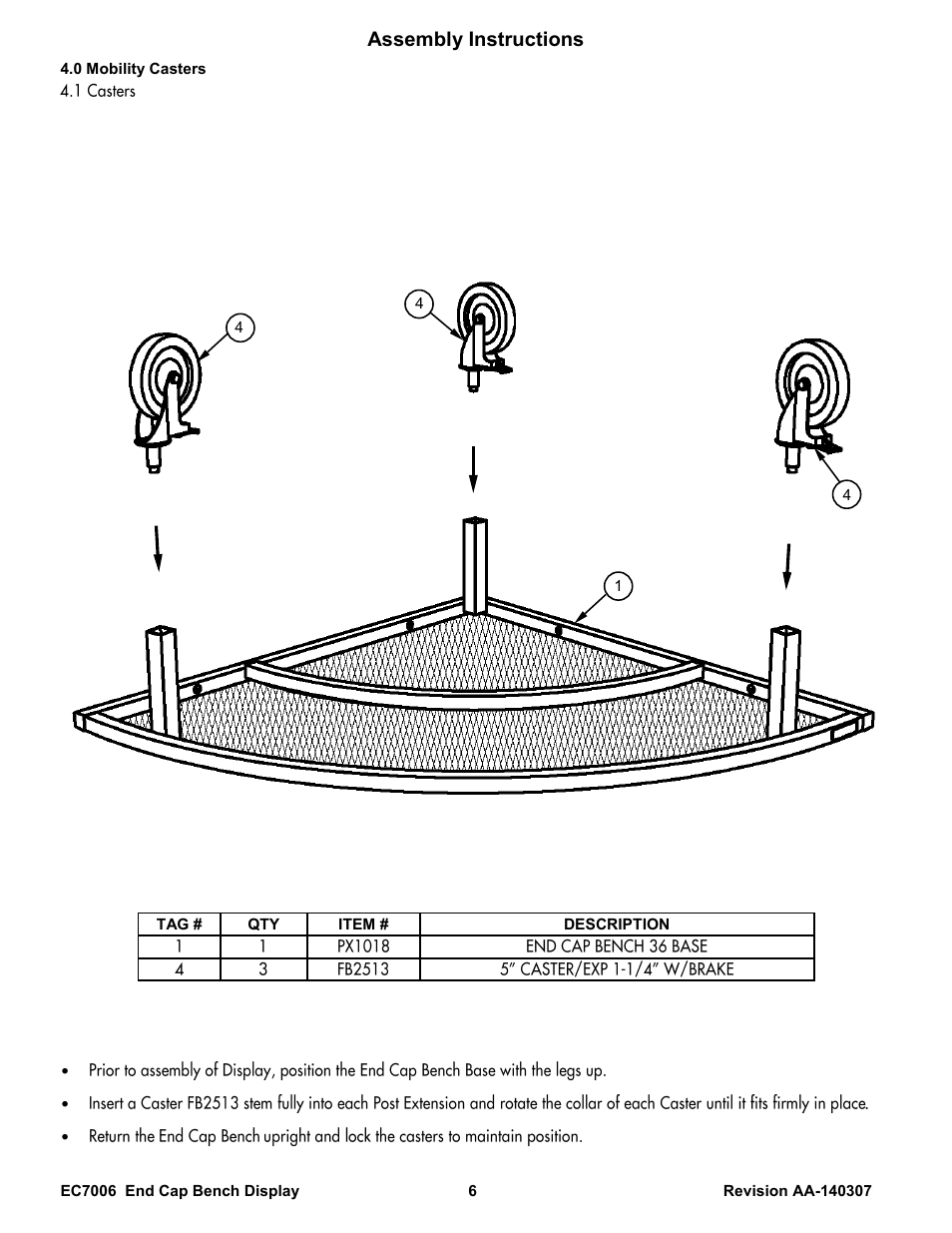 Assembly instructions | Poly-Tex EC7006 User Manual | Page 6 / 8