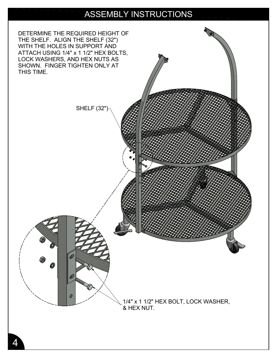 Assembly instructions | Poly-Tex BD3000 User Manual | Page 4 / 6