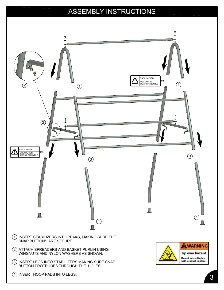 Assembly instructions 3 | Poly-Tex BH3000 User Manual | Page 3 / 6