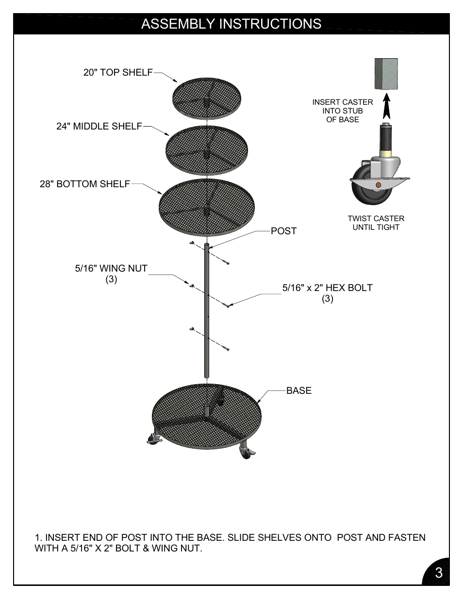 Assembly instructions | Poly-Tex CD4000 User Manual | Page 3 / 6