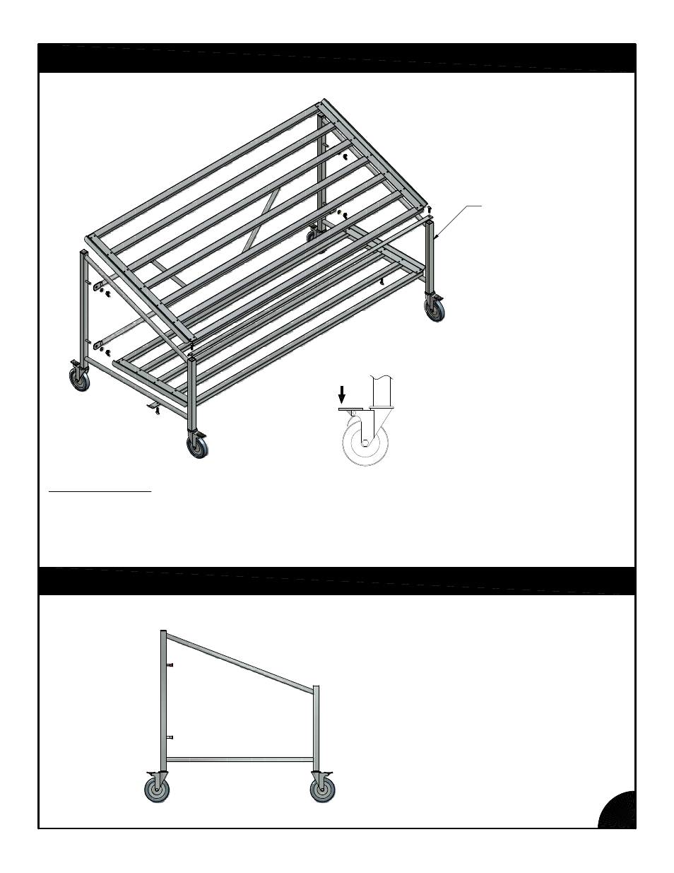 Optional casters, Parts identification | Poly-Tex FB3009 User Manual | Page 5 / 8