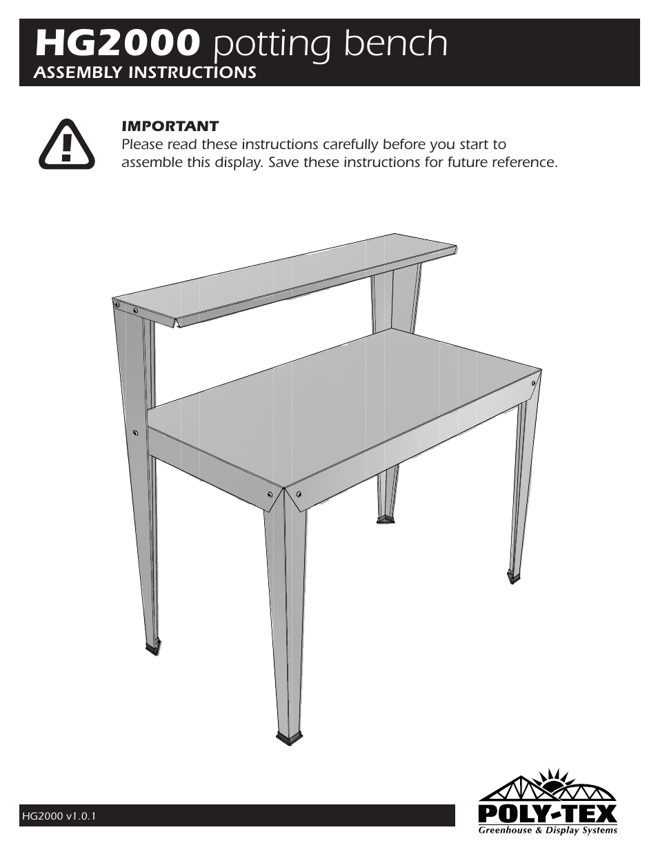 Poly-Tex HG2000 User Manual | 4 pages