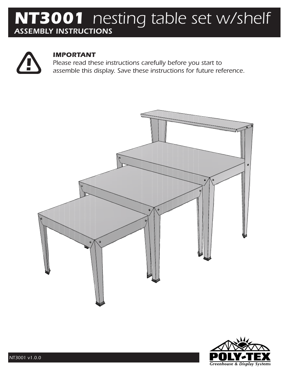 Poly-Tex NT3001 User Manual | 4 pages