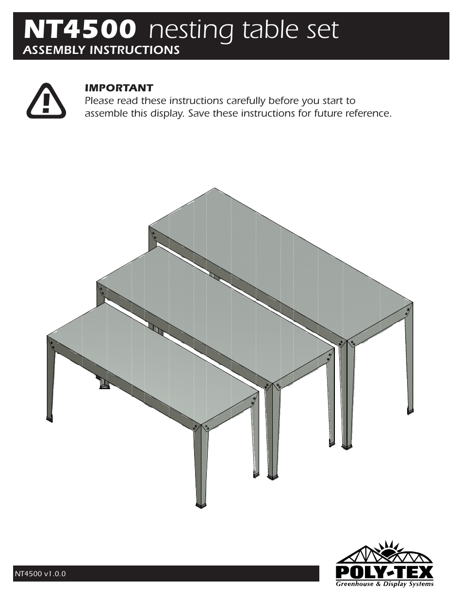 Poly-Tex NT4500 User Manual | 4 pages