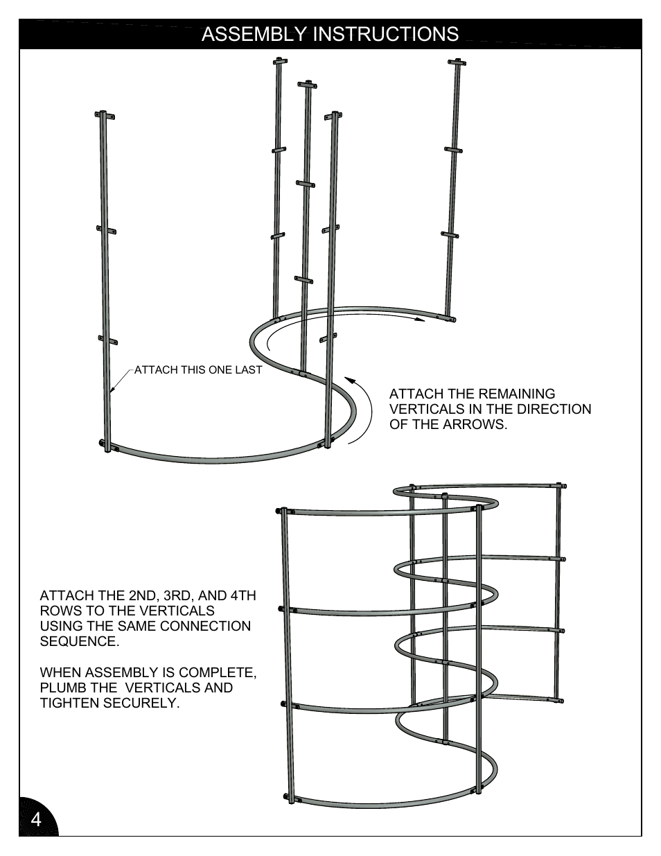 Assembly instructions 4 | Poly-Tex BW3000 User Manual | Page 4 / 8