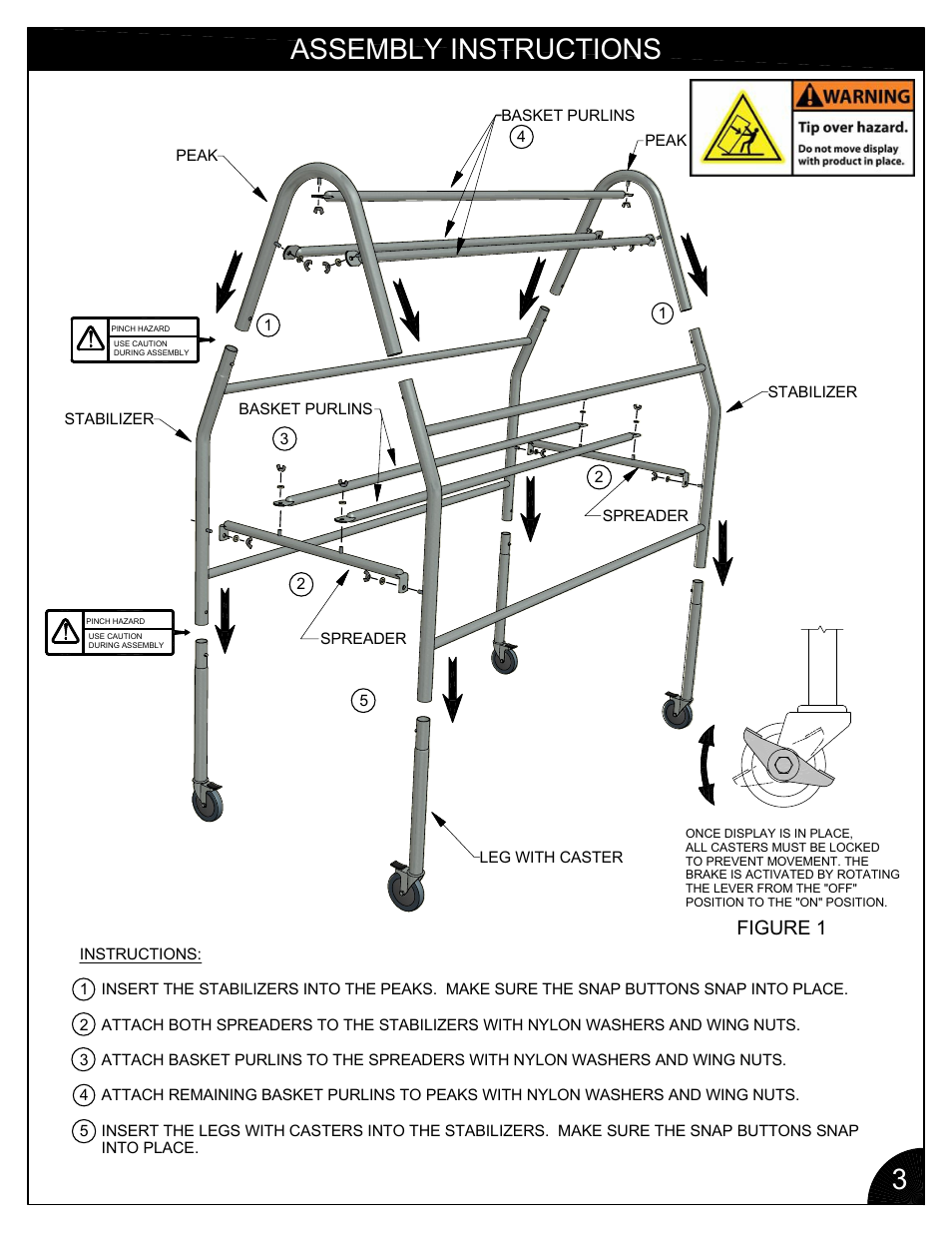 Assembly instructions 3, Figure 1 | Poly-Tex BH4000 User Manual | Page 3 / 6