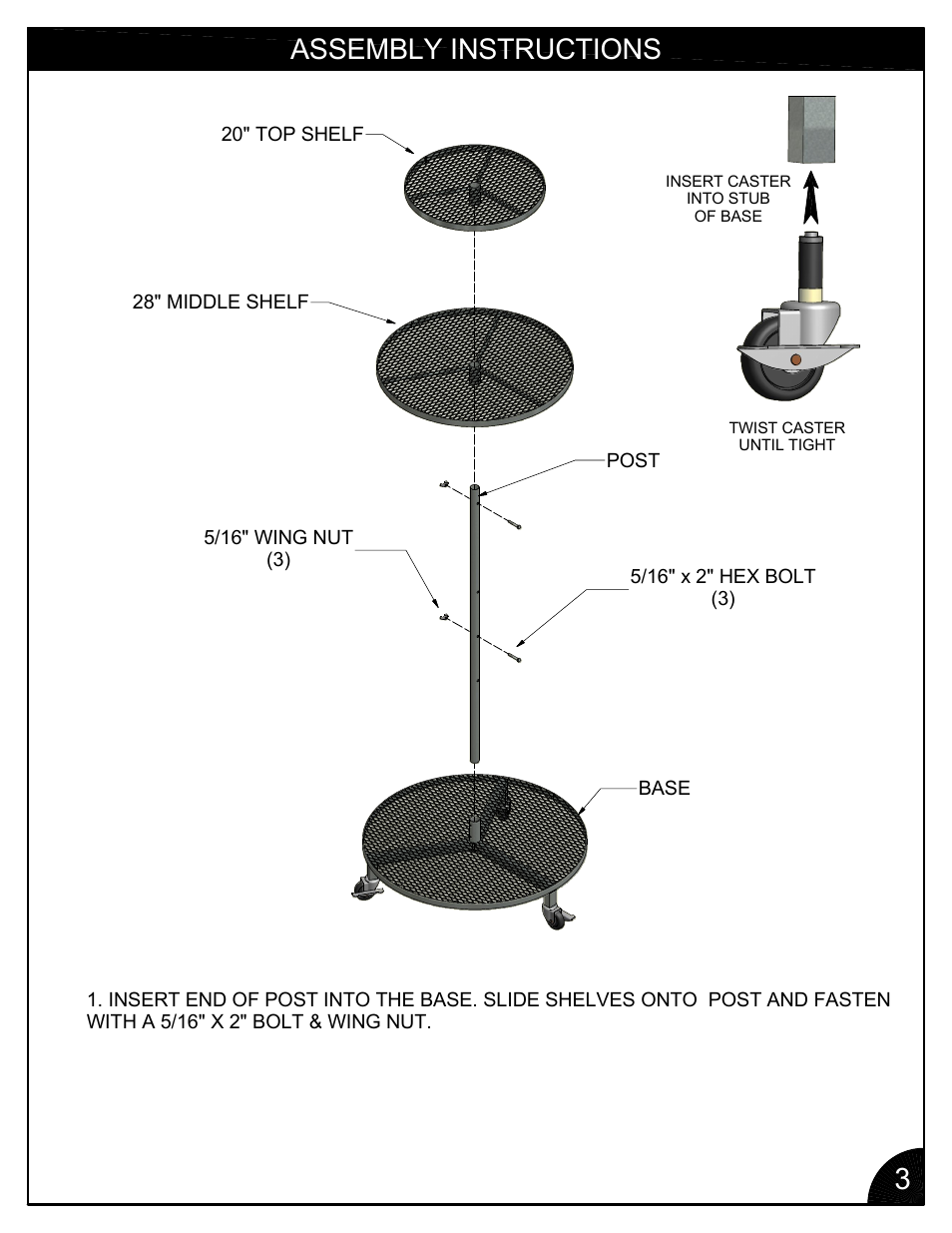 Assembly instructions | Poly-Tex CD3000 User Manual | Page 3 / 6