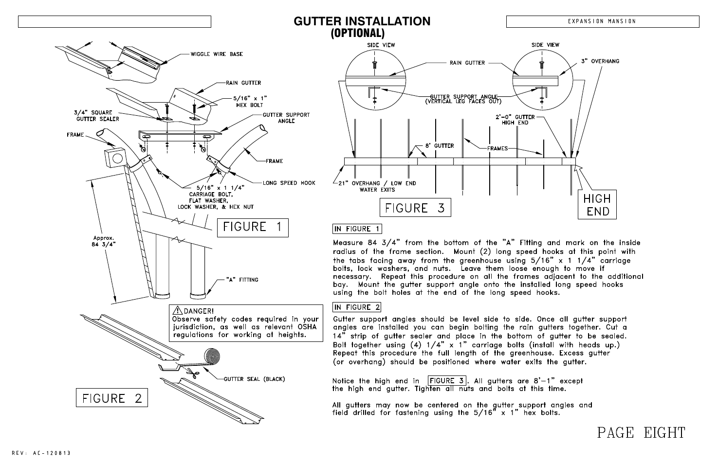 Gutter installation, Optional) | Poly-Tex EXPANSION MANSION User Manual | Page 11 / 31