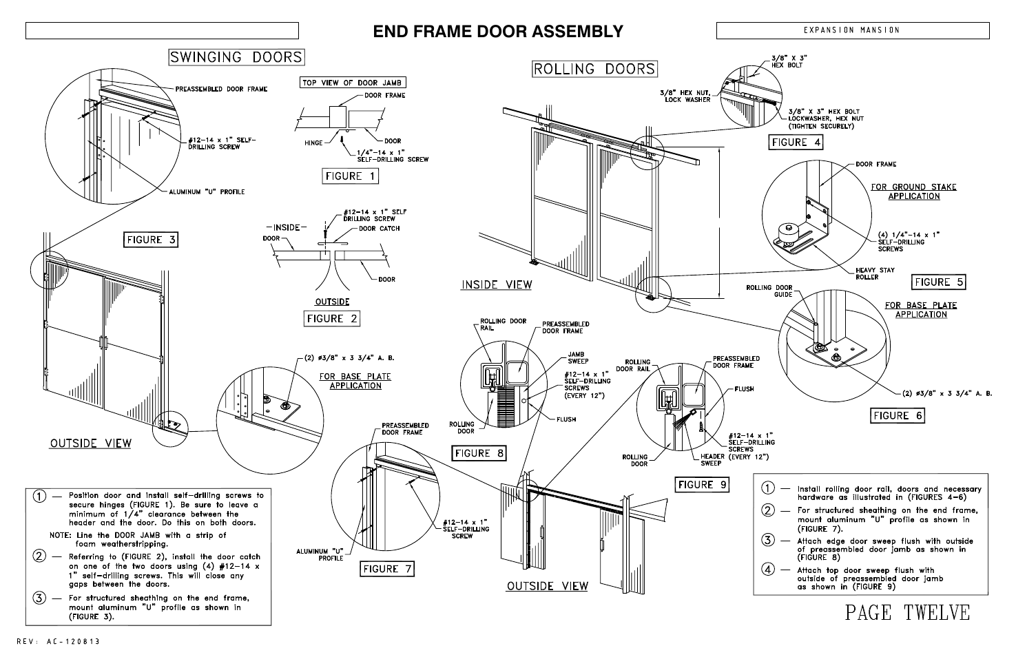 End frame door assembly | Poly-Tex EXPANSION MANSION User Manual | Page 15 / 31