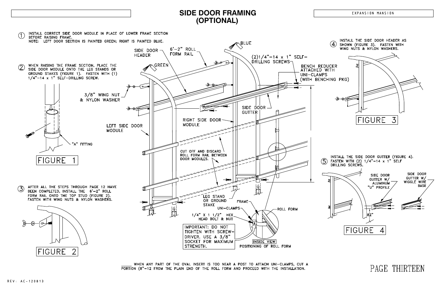 Optional) side door framing | Poly-Tex EXPANSION MANSION User Manual | Page 16 / 31