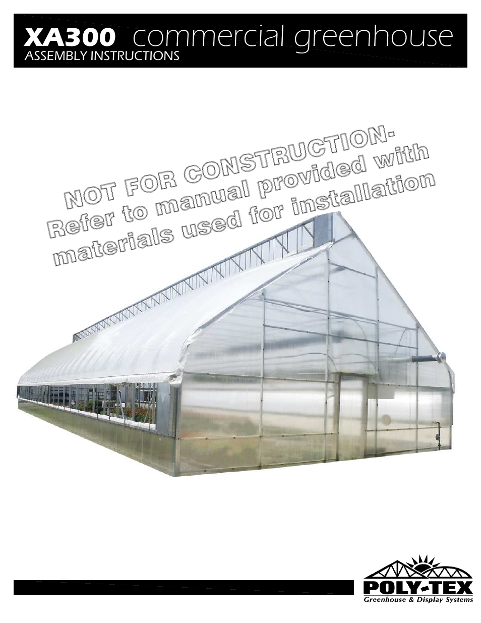 Poly-Tex XA300 User Manual | 34 pages
