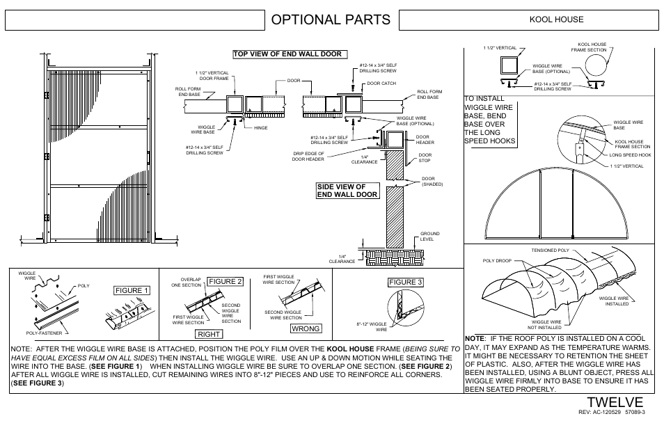 Optional parts twelve, Kool house, Wrong figure 3 | Poly-Tex KOOL HOUSE User Manual | Page 14 / 16