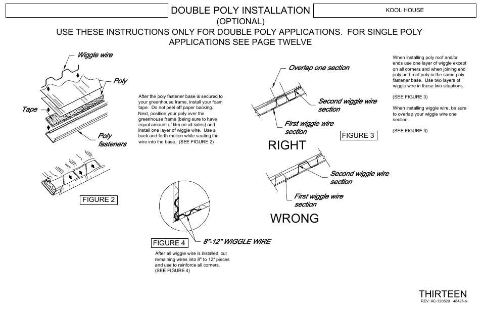 Wrong right, Double poly installation thirteen, Figure 4 | Figure 3 figure 2 | Poly-Tex KOOL HOUSE User Manual | Page 15 / 16