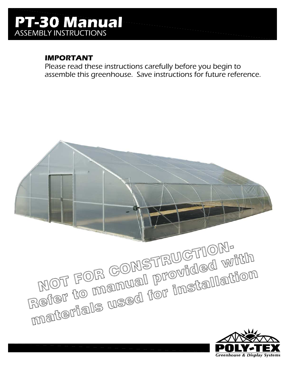 Poly-Tex PT-30 User Manual | 23 pages