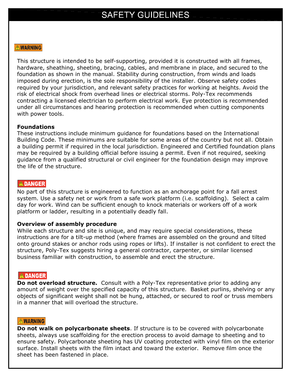 Poly-Tex PT-30 User Manual | Page 2 / 23