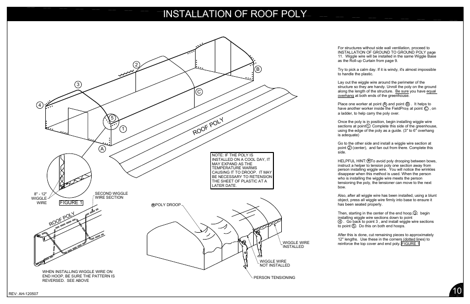 Installation of roof poly, Ro of po ly | Poly-Tex FieldPro Gothic User Manual | Page 13 / 18