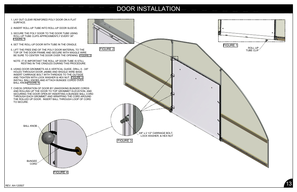 Door installation | Poly-Tex FieldPro Gothic User Manual | Page 16 / 18