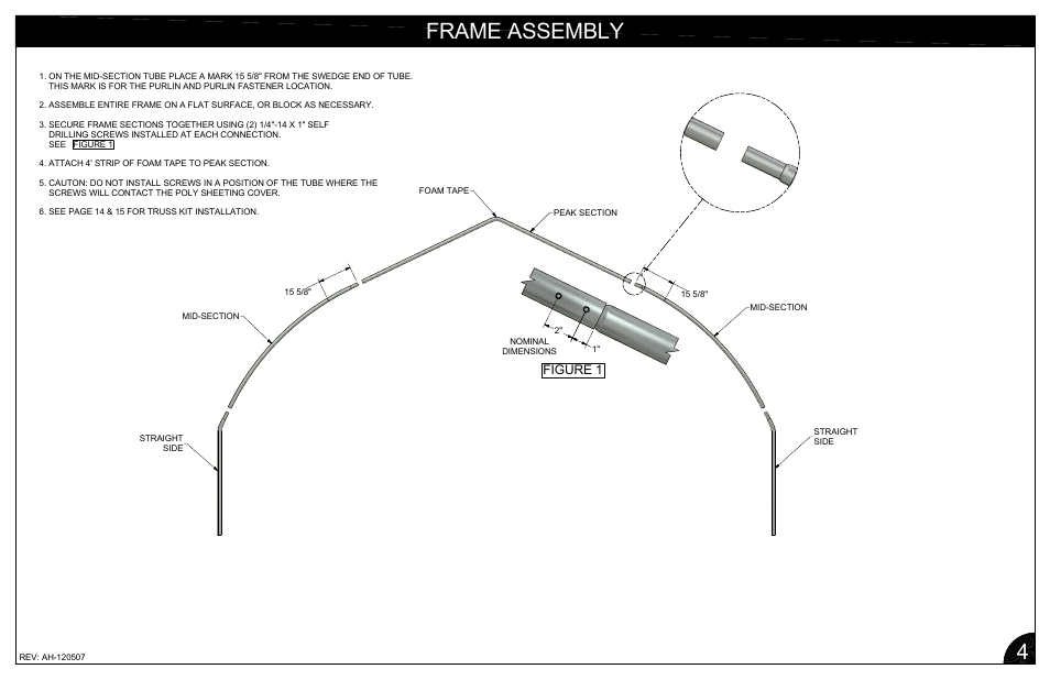 Frame assembly 4, Figure 1 | Poly-Tex FieldPro Gothic User Manual | Page 7 / 18