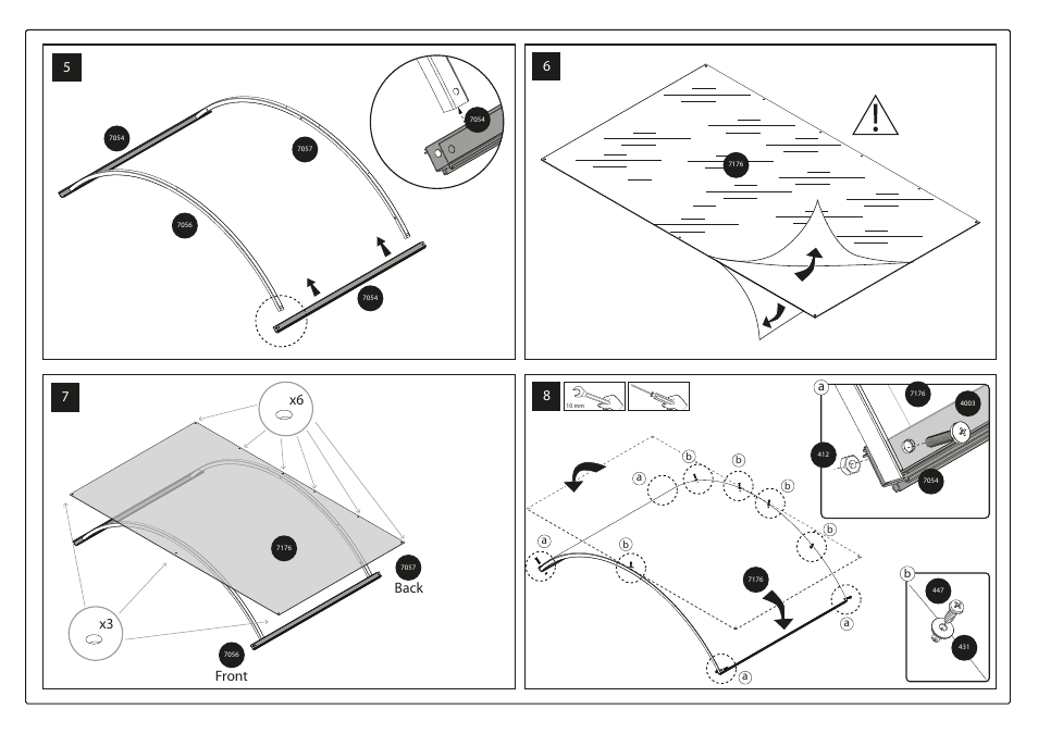 Front back x6 x3 5 | Poly-Tex Orion 1350 - Door Cover User Manual | Page 16 / 17