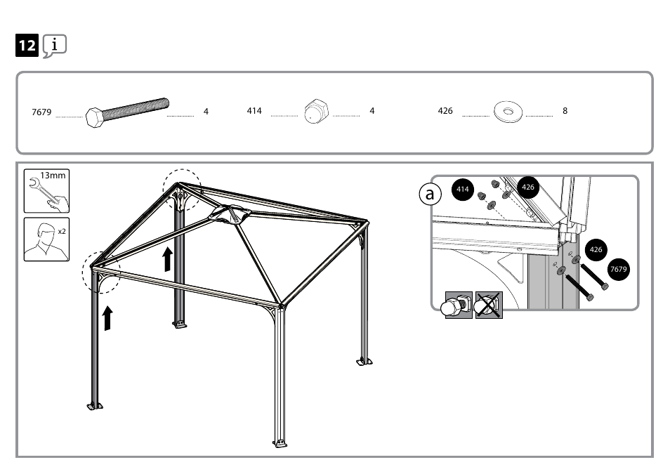 Poly-Tex Palermo - Gazebo 3600 User Manual | Page 19 / 29
