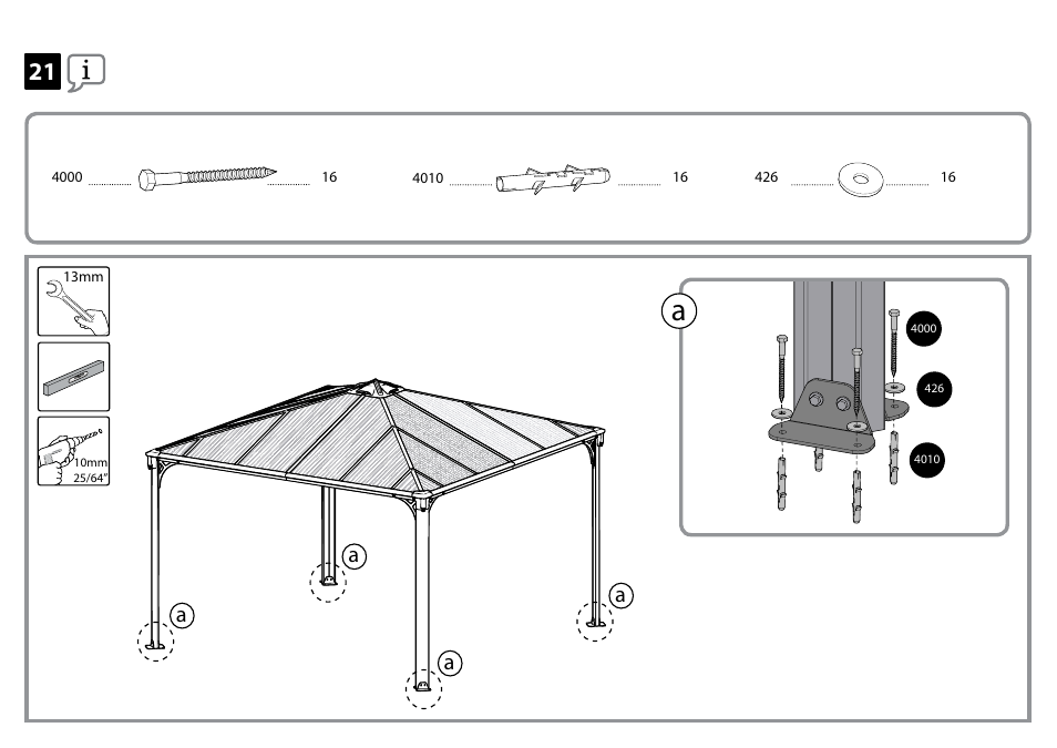 Poly-Tex Palermo - Gazebo 3600 User Manual | Page 28 / 29