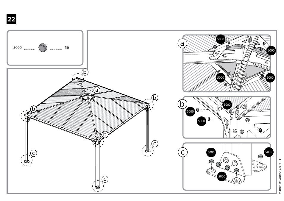 Ba c | Poly-Tex Palermo - Gazebo 3600 User Manual | Page 29 / 29