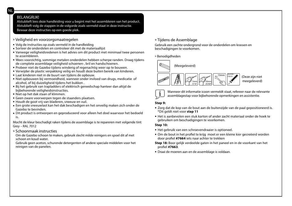 Poly-Tex Palermo - Gazebo 3000 User Manual | Page 8 / 30