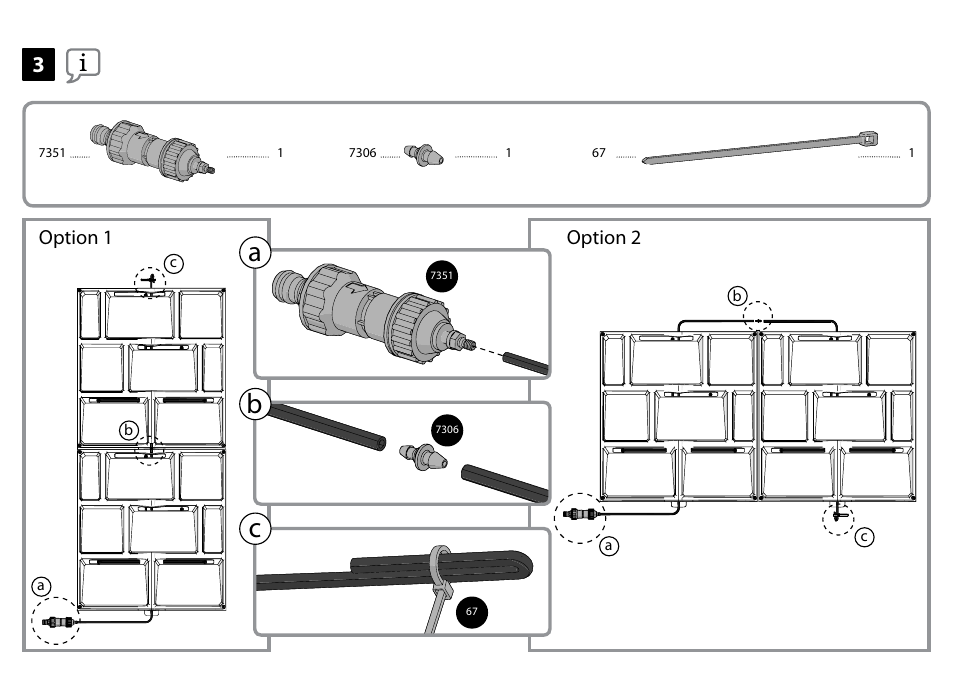 Ab c, Option 2 option 1 | Poly-Tex PlantScape User Manual | Page 9 / 11