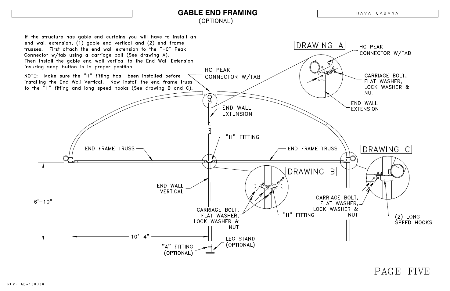 Poly-Tex HAVA CABANA shade systems User Manual | Page 8 / 9