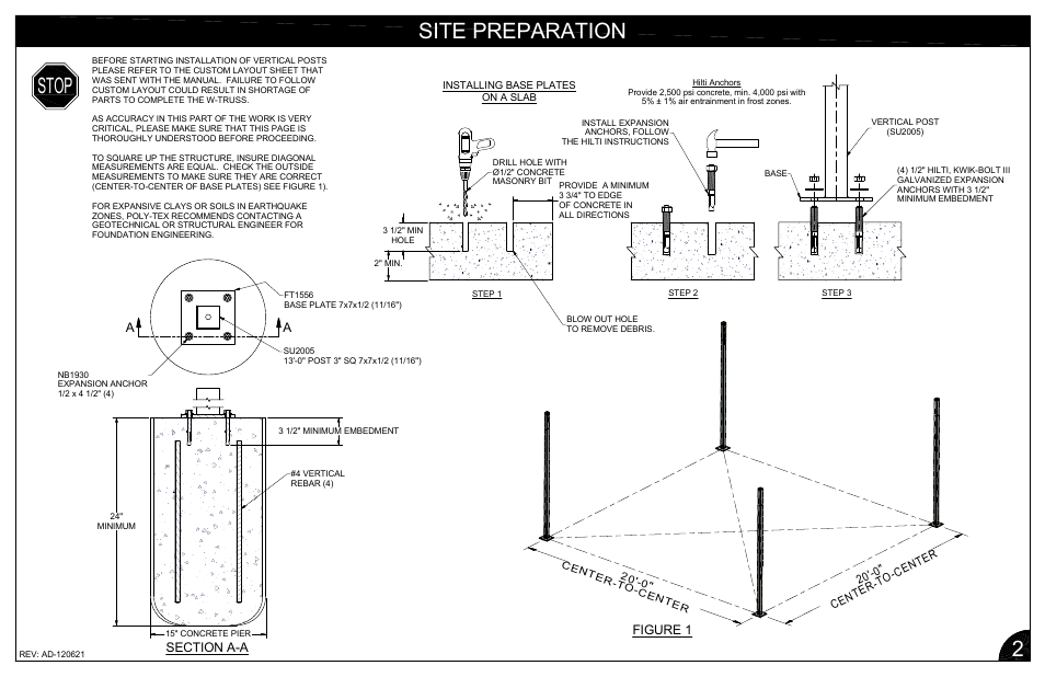 Stop, Site preparation, Figure 1 | 20 '-0 