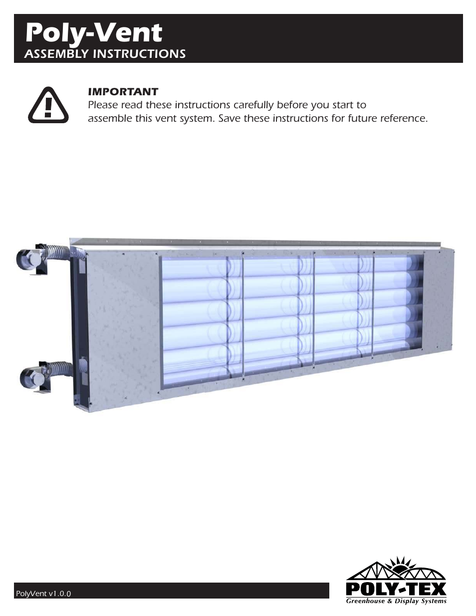 Poly-Tex Poly-Vent User Manual | 26 pages
