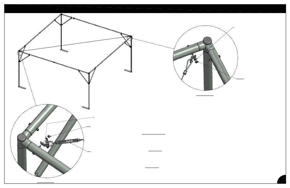 Diagonal cable installation | Poly-Tex SUN SHADOW shade structure system User Manual | Page 8 / 11