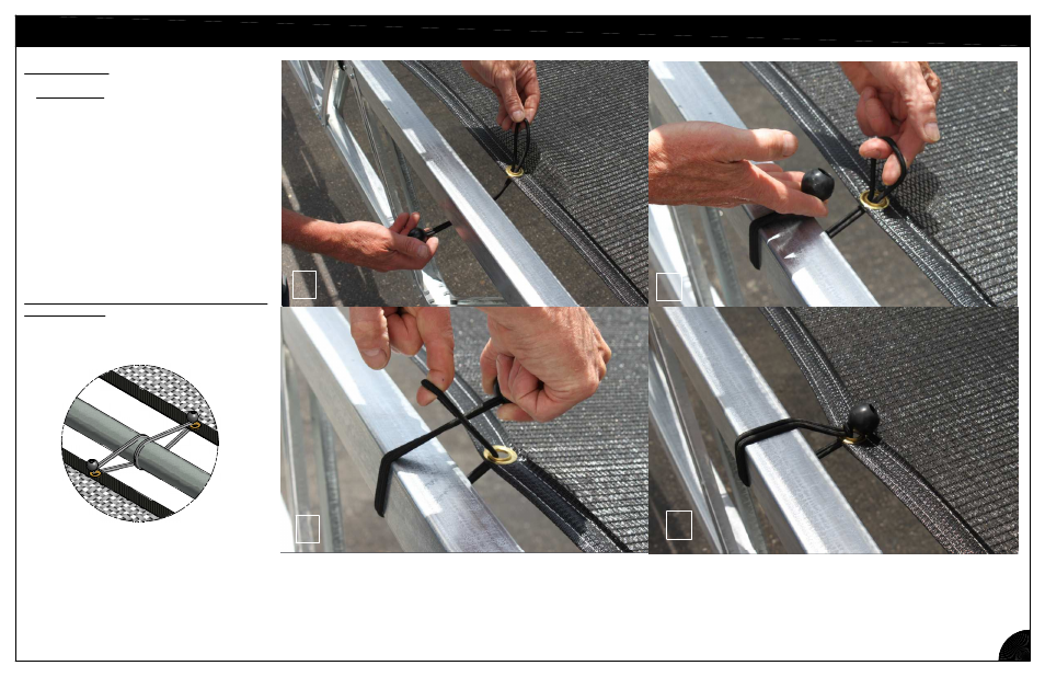 Bungee installation | Poly-Tex SUN SHADOW shade structure system User Manual | Page 9 / 11